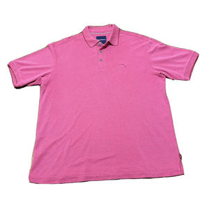 Tommy Bahama Medium Polo Pink Short Sleeve Modal Polyester Golf Mens